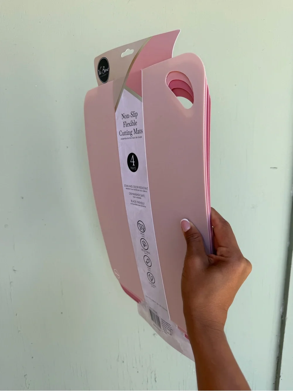 Ve Beme Non-Slip Flexible Cutting Mats - Pink Set of 4